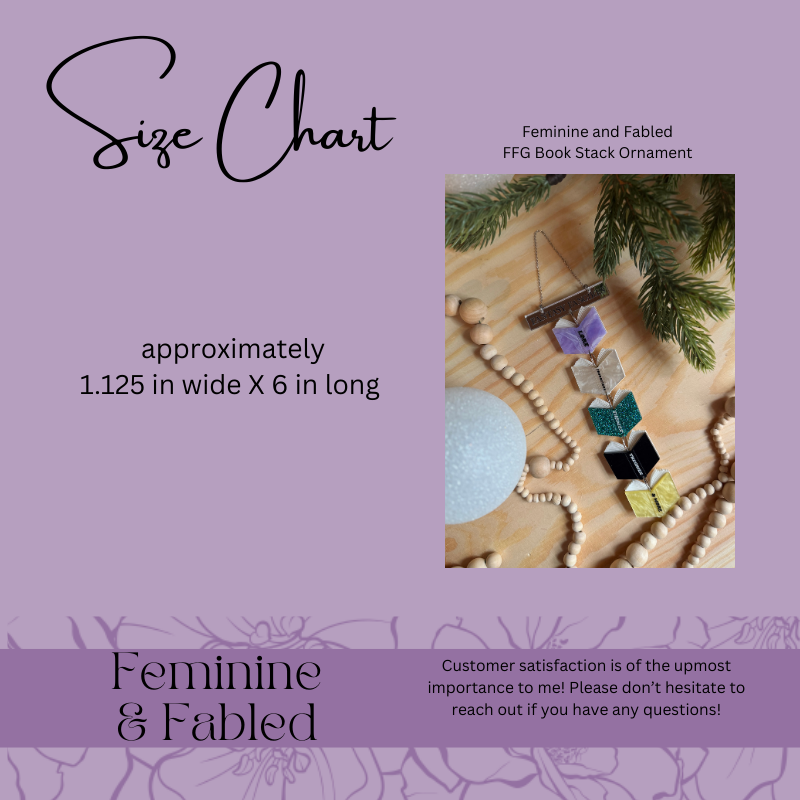 Fantasy Fangirls Book Stack Ornament