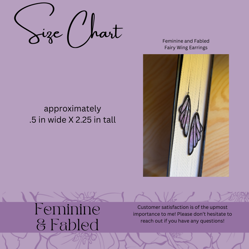 Fairy Wing Dangle Acrylic Earrings