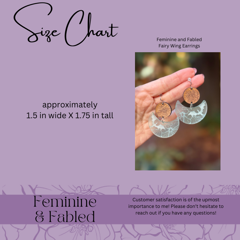 Floral Dragon Dangle Acrylic Earrings