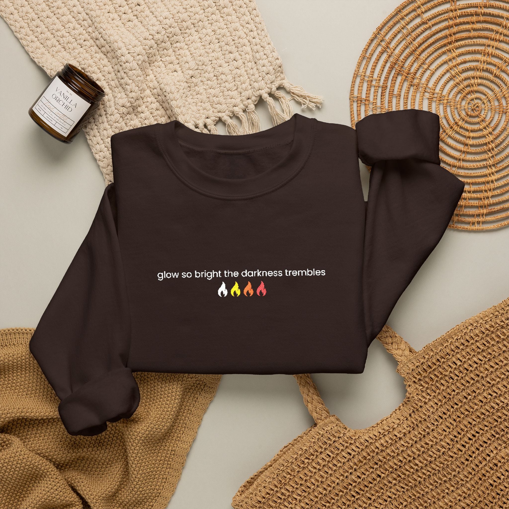 Glow So Bright Embroidered Sweatshirt | Kindred's Curse Saga