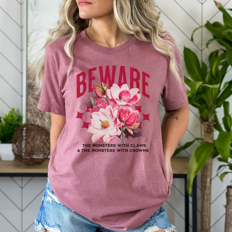Beware the Monsters T-shirt | Shield ofSparrows