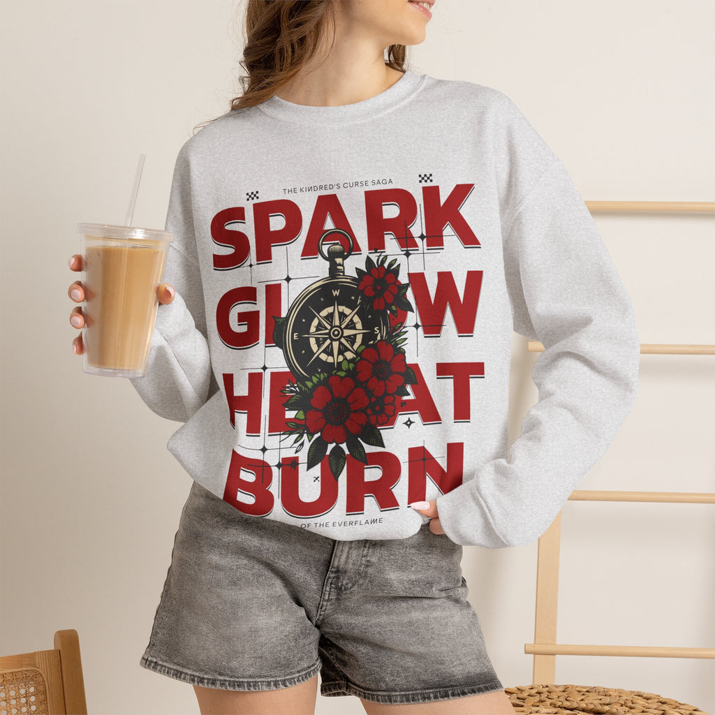 Spark Glow Heat Burn RED Sweatshirt | Kindred's Curse Saga