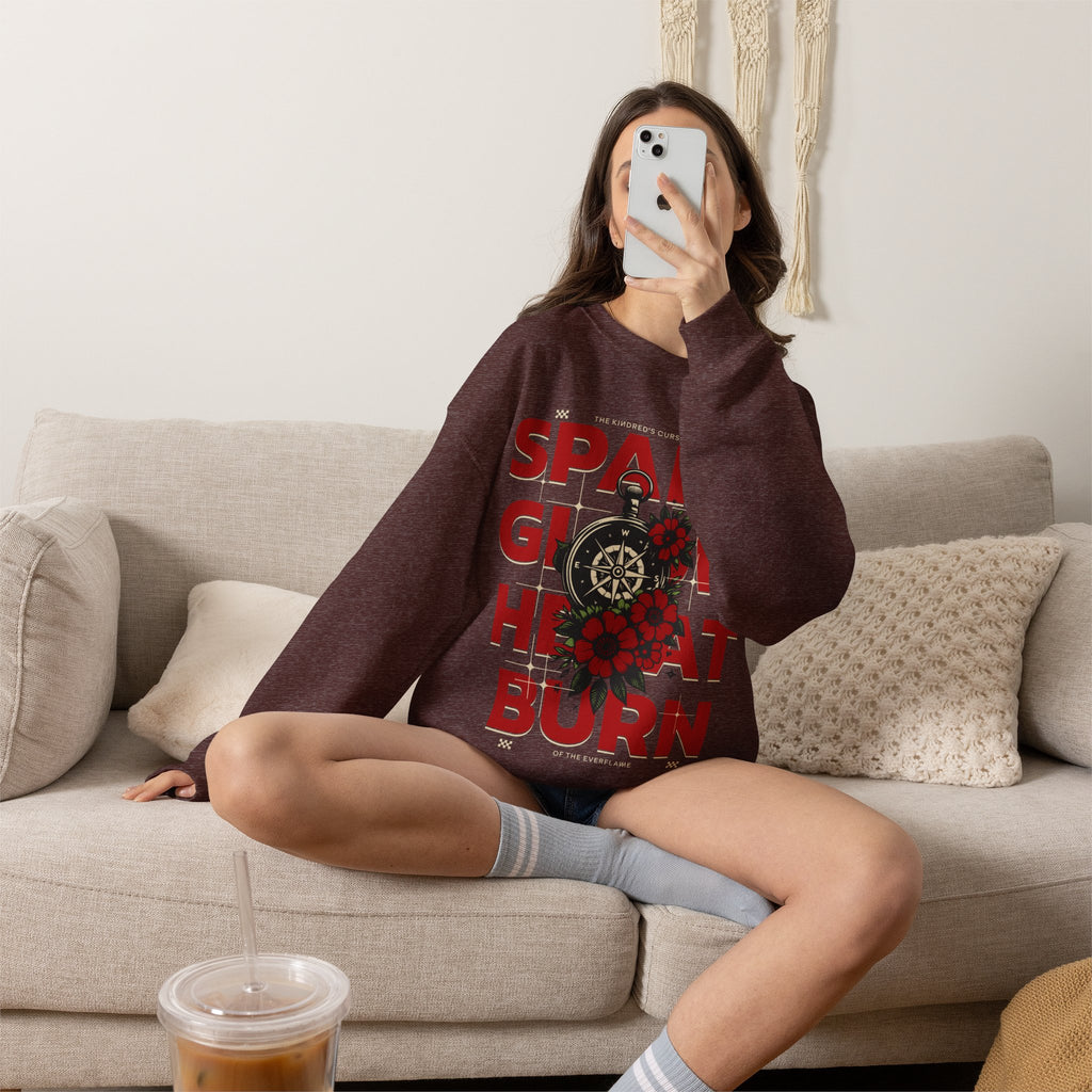 Spark Glow Heat Burn RED Sweatshirt | Kindred's Curse Saga