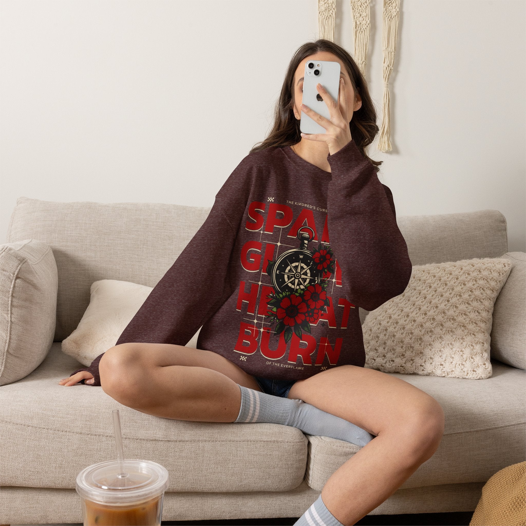 Spark Glow Heat Burn RED Sweatshirt | Kindred's Curse Saga