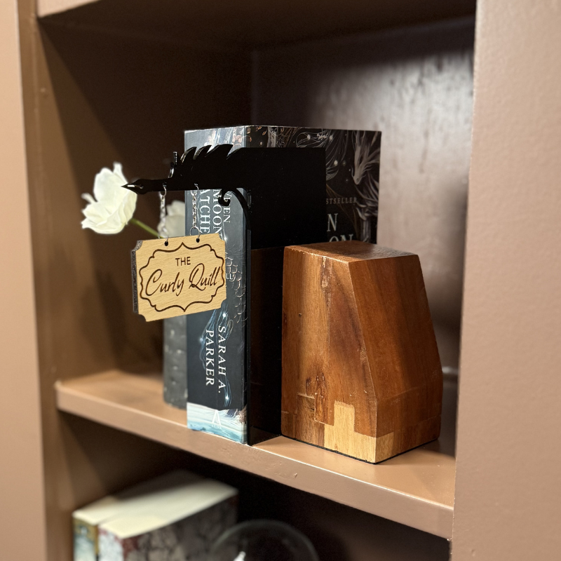 Curly Quill Bookshelf Sign | When the Moon Hatched