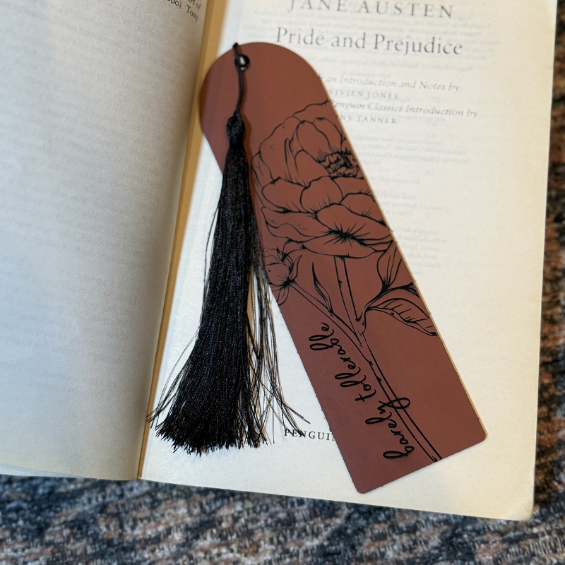 Barely Tolerable Vegan Leather Bookmark