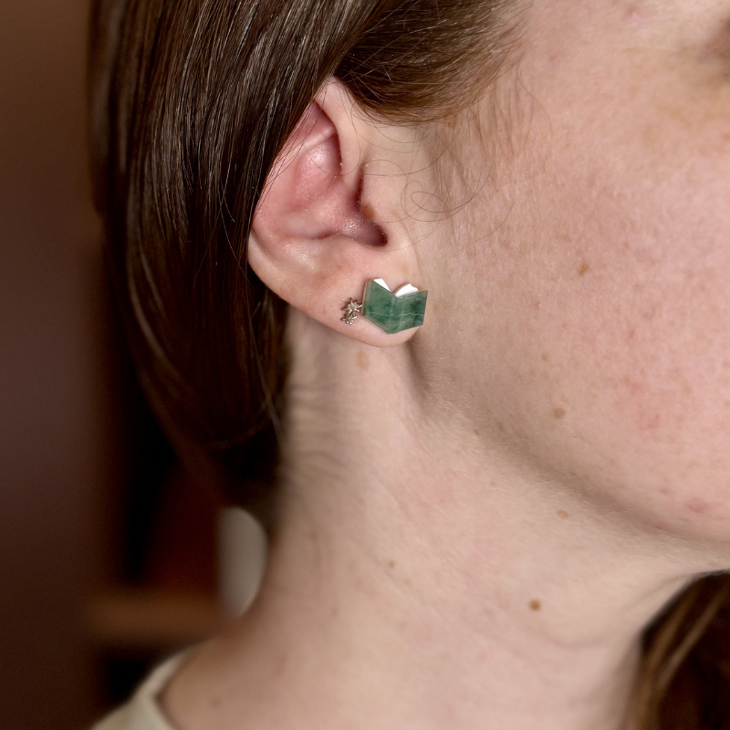 MINI Book Stud Acrylic Earrings