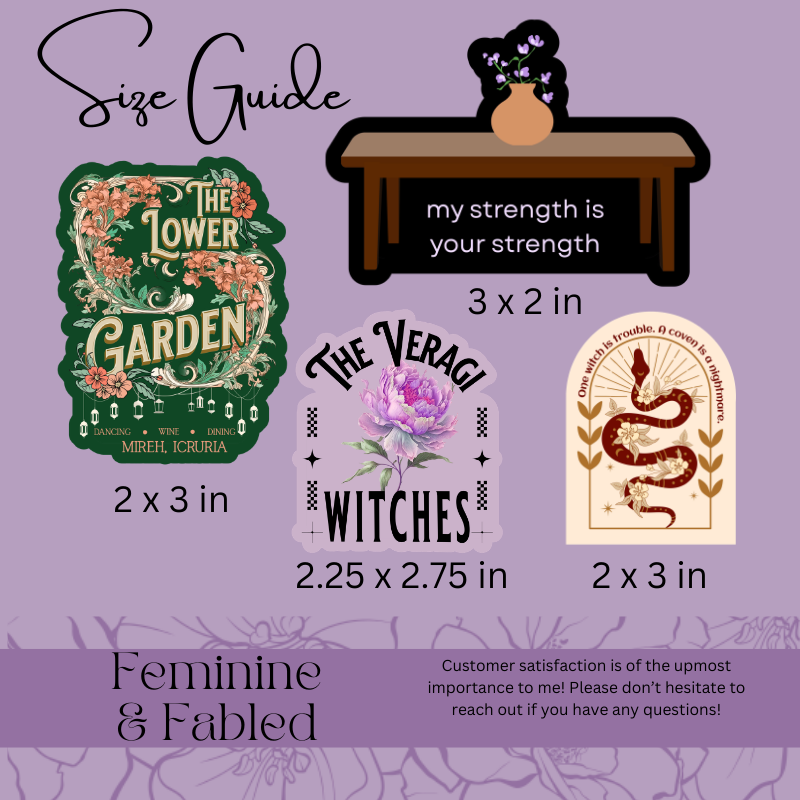 The Serpent and the Wolf Vinyl Stickers