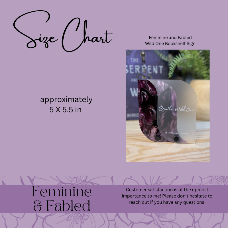 Breathe, Wild One Bookshelf Sign | The Serpent and the Wolf