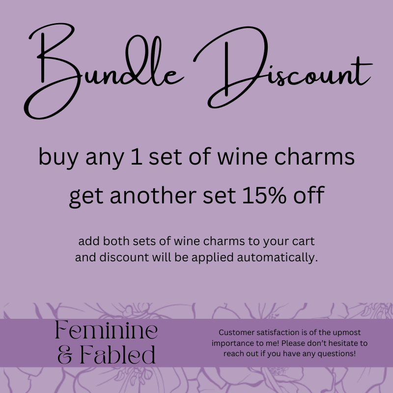 Romantasy Wine Charms