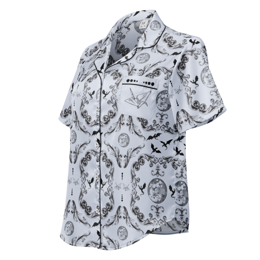 Moonfall Short Sleeve Pajama Top | When the Moon Hatched