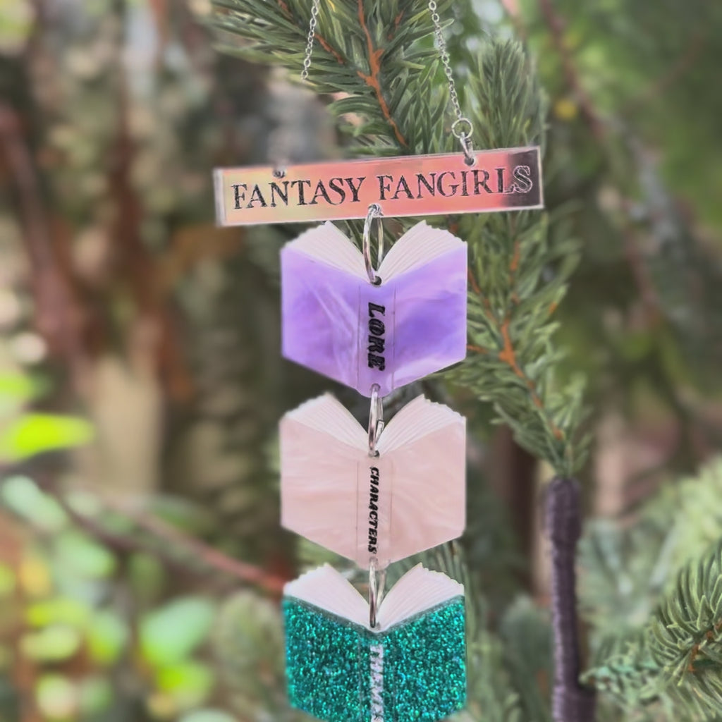 Fantasy Fangirls Book Stack Ornament