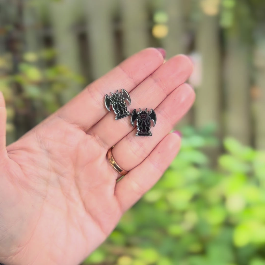 Gargoyle Stud Acrylic Earrings