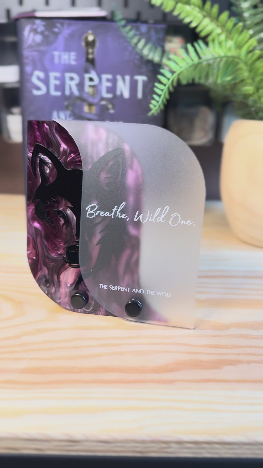 Breathe, Wild One Bookshelf Sign | The Serpent and the Wolf