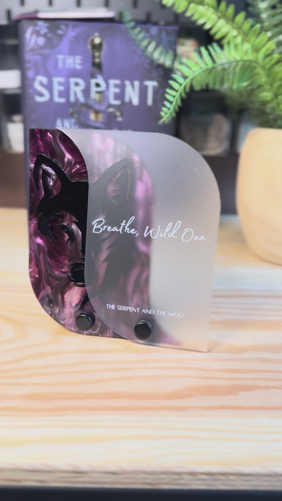 Breathe, Wild One Bookshelf Sign | The Serpent and the Wolf