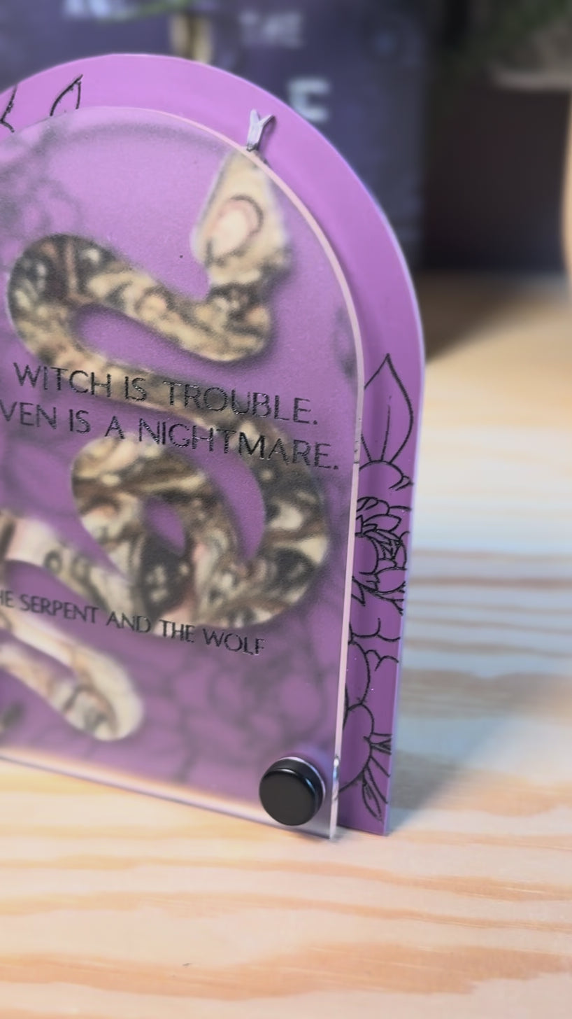 Coven Bookshelf Sign | The Serpent and the Wolf