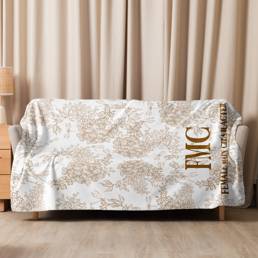 Beige Floral FMC Sherpa blanket | FMC Collection
