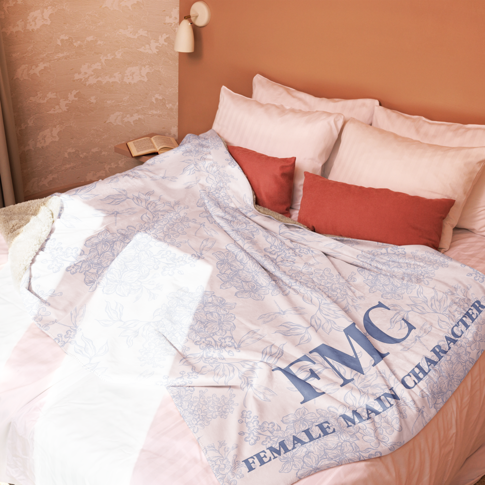 Blue Floral FMC Sherpa blanket | FMC Collection